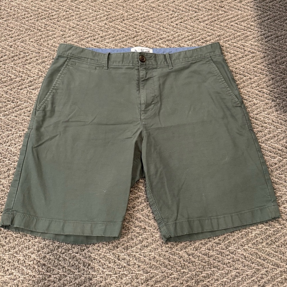 Original Penguin Green Flat Front Shorts